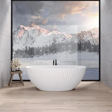 картинка Ванна Sapphire 170*85*61 Solid Perfection белая AQUA DE MARCO 