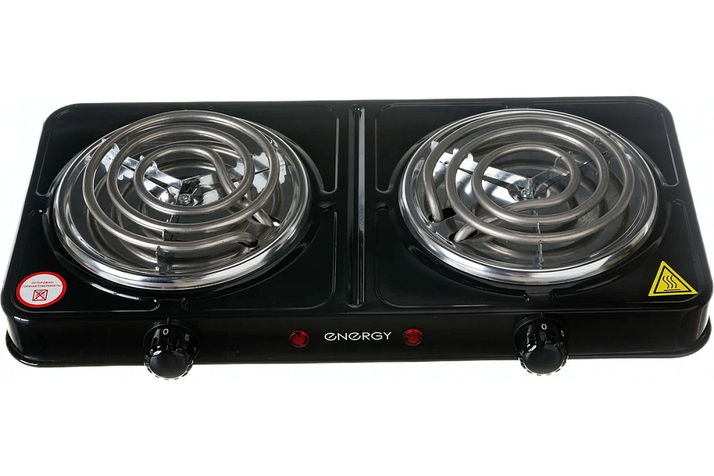 картинка Электроплитка черная 1000+1000 Вт Energy EN-904B 158967 
