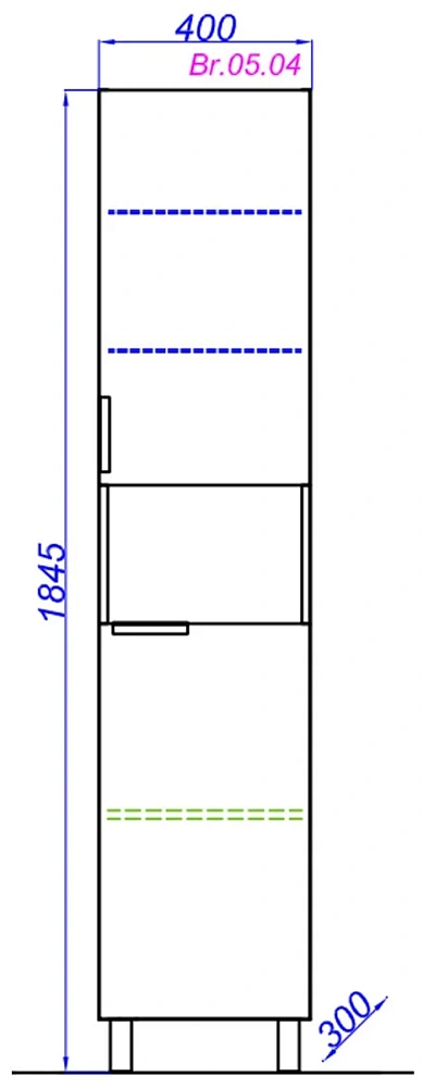 картинка Пенал Бриг П4/W белый П4/W Br.05.04/W Aqwella 