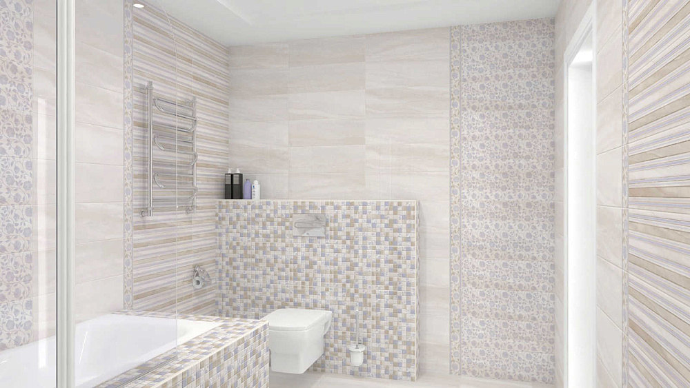 картинка Плитка керамическая Тендер Марбл 1064-0038 д/стен бежевый 1сорт 20*60см (0.84м2/7шт) 