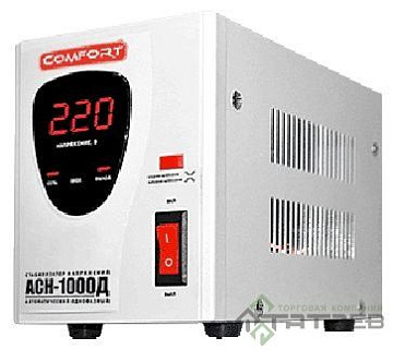 картинка Стабилизатор Comfort АСН 1000Вт (от 90)  являющийся официальным дистрибьютором в России 