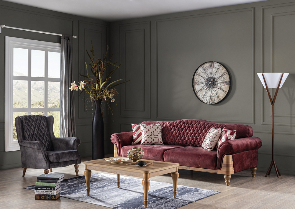 картинка Диван Lucci Three Seater HM-39 трехместный с раздвижным механизмом Weltew 