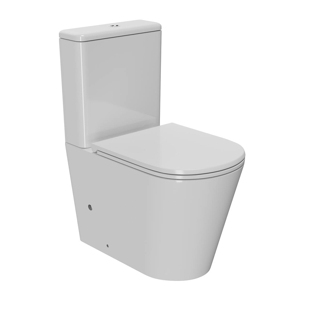 картинка Унитаз-компакт Виктория безобод. белый сиденье дюропласт микролифт быстросъем. PN42061 Point 