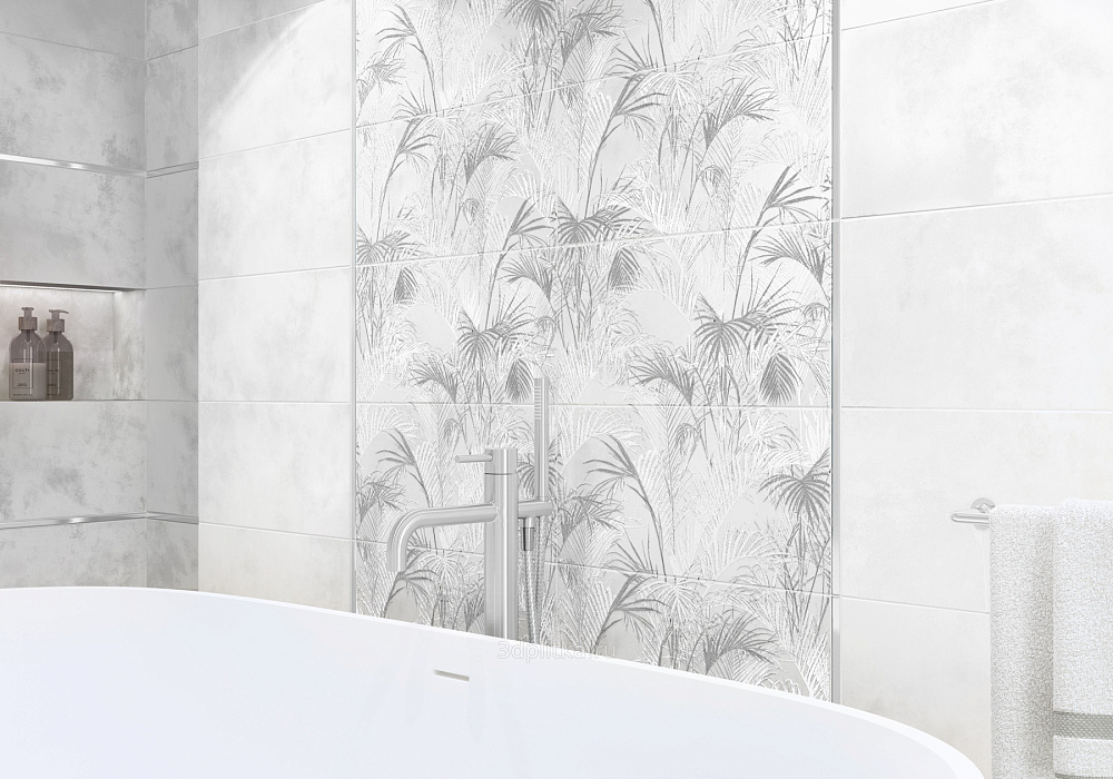 картинка Плитка керамическая Konor White WT9KON00 д/стен 24.9*50см (1.494м2/12шт) 