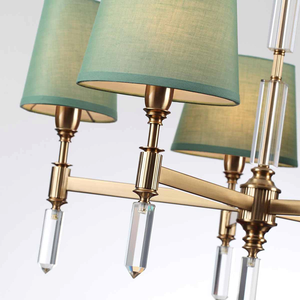 Люстра Lumion 4887/5 бронзовый/зеленый абажур от гипермаркета ТАТАЕВ