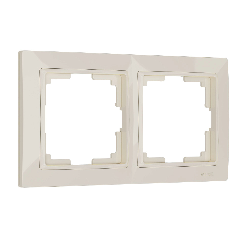 картинка Рамка на 2 поста слоновая кость W0022003 Snabb basic Werkel 051307 