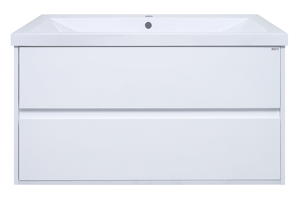 картинка Тумба Алиса 100 2 ящ подвесная белая эмаль ум. Алиса 100 Misty 