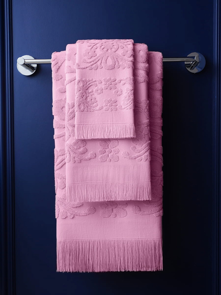 картинка Полотенце Arya с бахромой 70*140 Isabel Soft сухая роза 