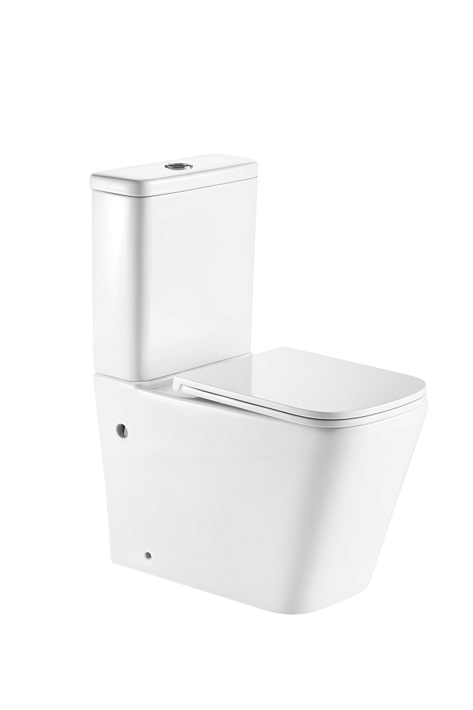 картинка Унитаз-компакт А2808 безободковый, сид. тонкое ДП, уд. патр., крепл., армат., гориз. выпуск Eva Gold 