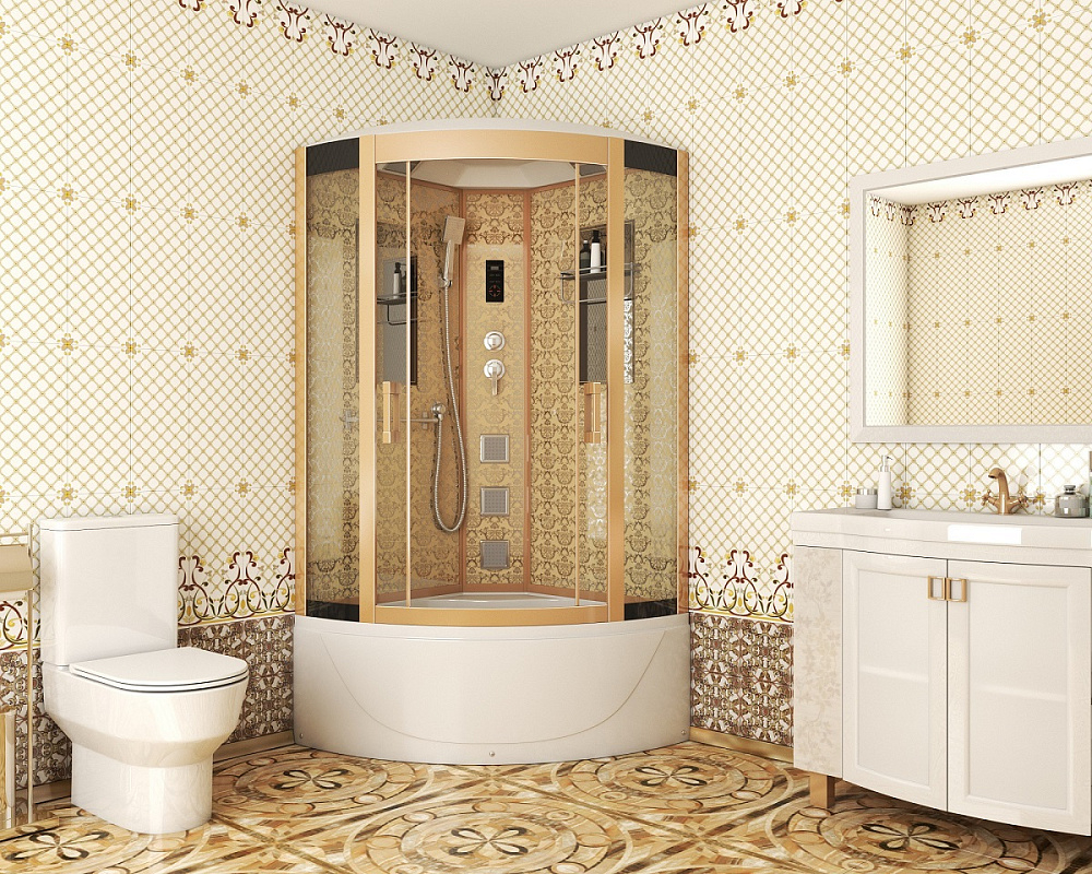 картинка Душ.кабина NG-7790G (90*90*2150) 4 места Lux/Niagara 