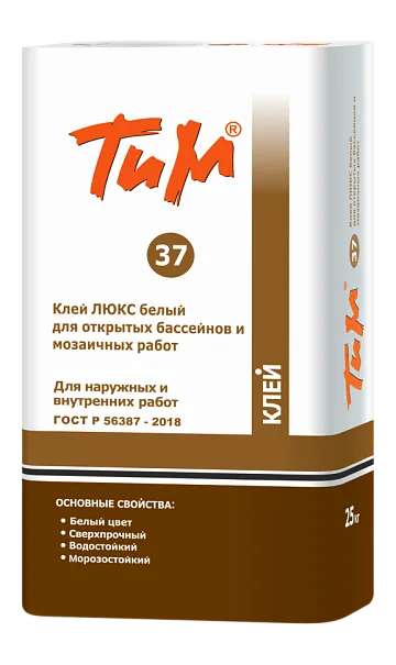 картинка Клей плиточный ТИМ-37 25кг (48шт)  являющийся официальным дистрибьютором в России 