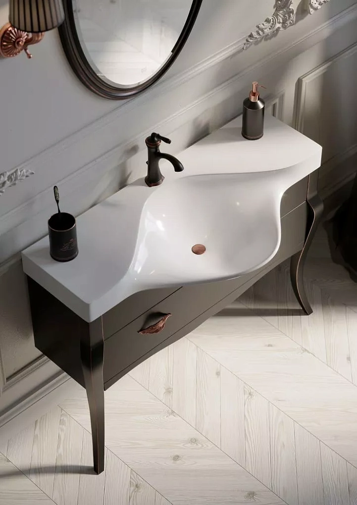 картинка Тумба Borgia 110 цвет черный ум. Brodway 1100 BOR0111BLK TM Clarberg Aqwella 