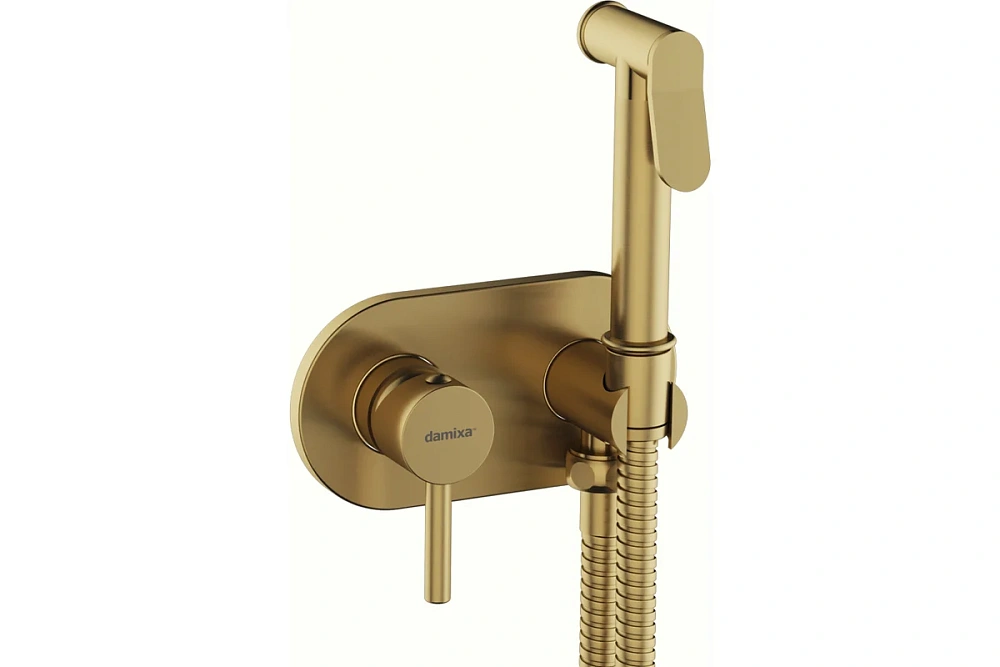 картинка Смеситель монтируемый в стену с гигиен. AM.PM OPTION бронза 214000000 