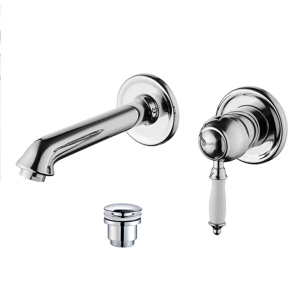 картинка Смеситель Villa для умывальника встраим. с донным клап. клик-клак хром LM4826C Lemark 