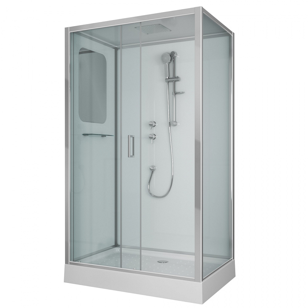 картинка Душ. кабина NG-6012-01QL (1200*800*2100) низ. поддон 16 см стекло прозрачное 4 места Lux/Niagara 