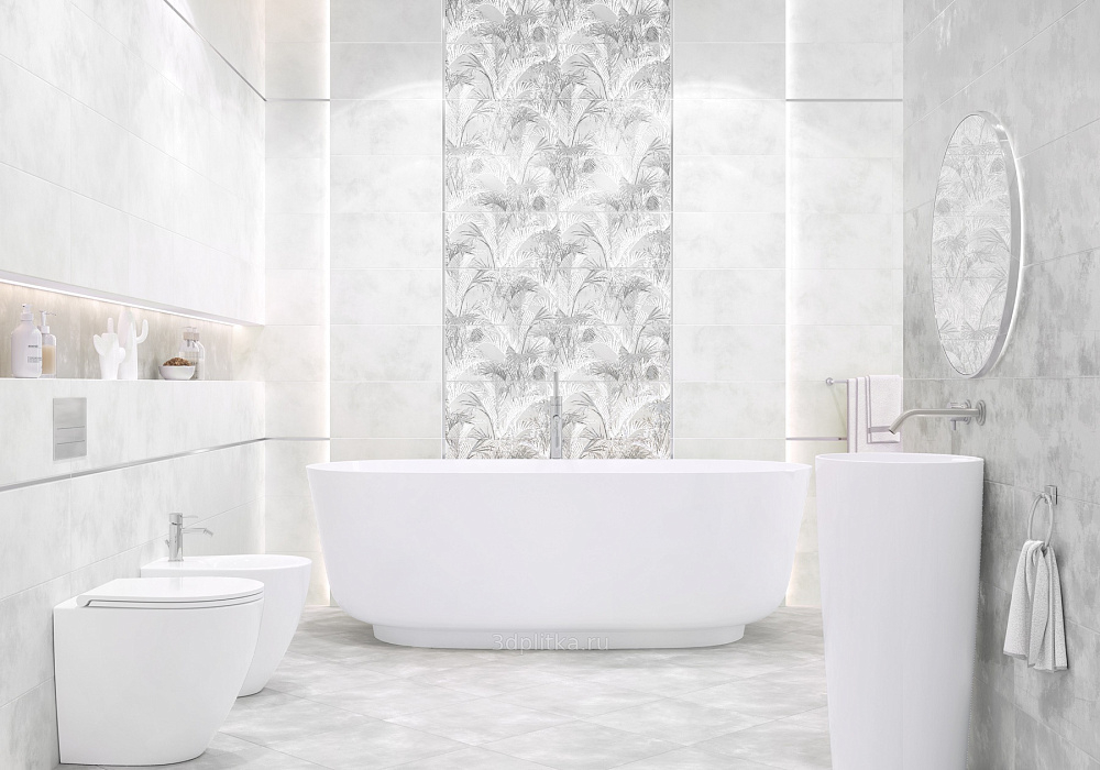 картинка Плитка керамическая Konor White WT9KON00 д/стен 24.9*50см (1.494м2/12шт) 