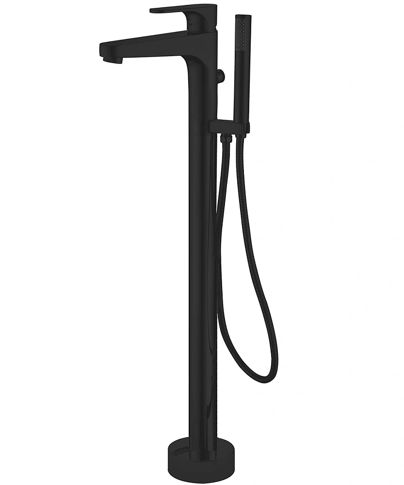 картинка Смеситель Eleganz напольный, черный AF8315B Abber 