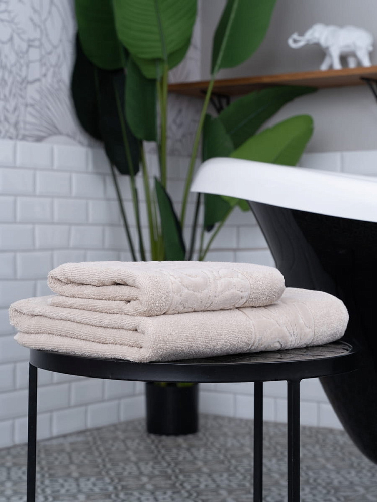 картинка Полотенце Arya бархат 70*140 Liber бежевый 