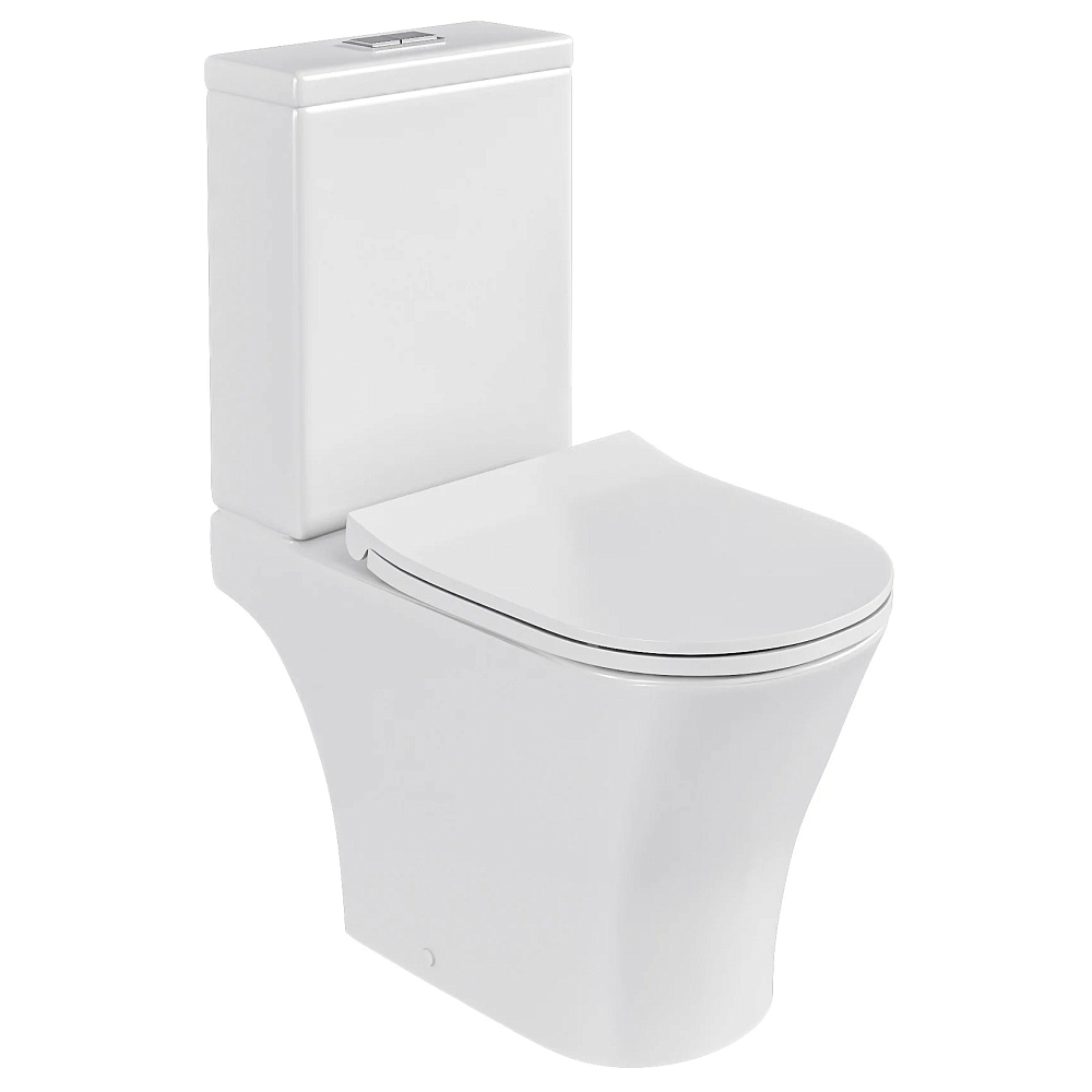 картинка Унитаз Round New Tornado подвесной с бачком сиденье ДП с микролифтом Bas 