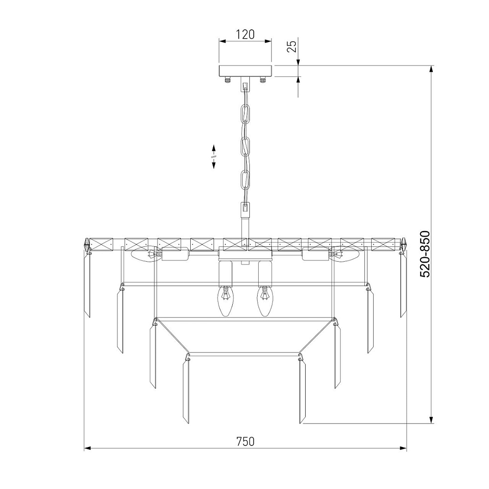 Люстра Strotskis 10130/10 золото/прозрачный хрусталь от гипермаркета ТАТАЕВ