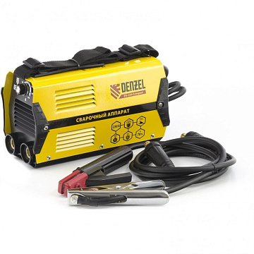 картинка Аппарат инвертор дуговой сварки DS-230 Compact 230 A ПВ 70%, диам.эл 1,6-5 мм Denzel 94374  являющийся официальным дистрибьютором в России 