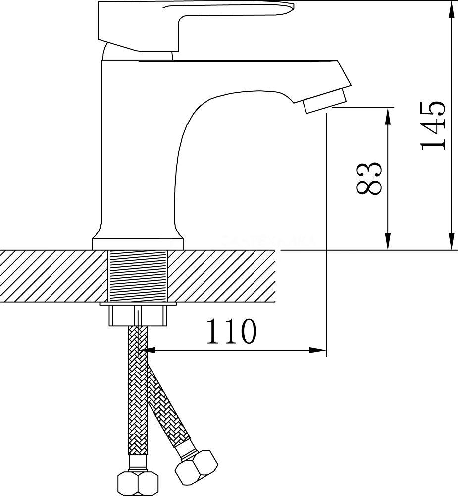 картинка Смеситель для раковины Potato 10237-7 