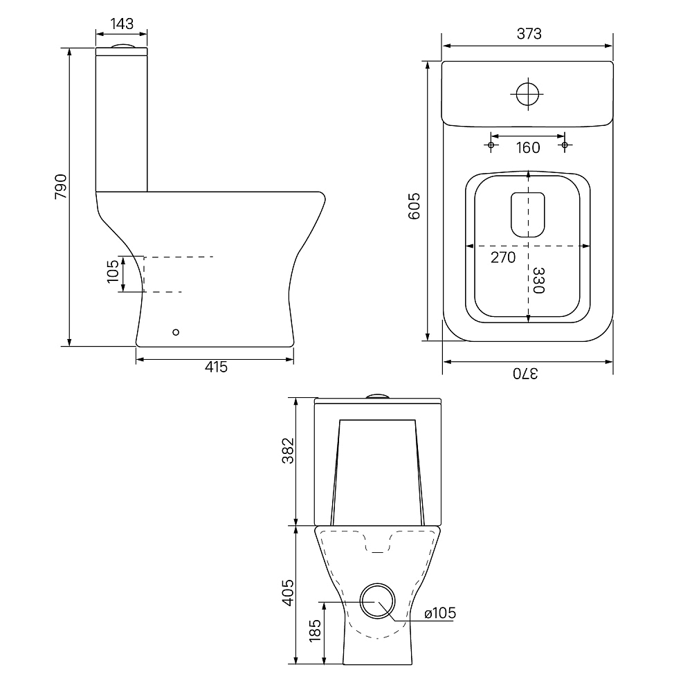 картинка Унитаз-компакт Torr безободковый TORRDSEi24 Iddis 