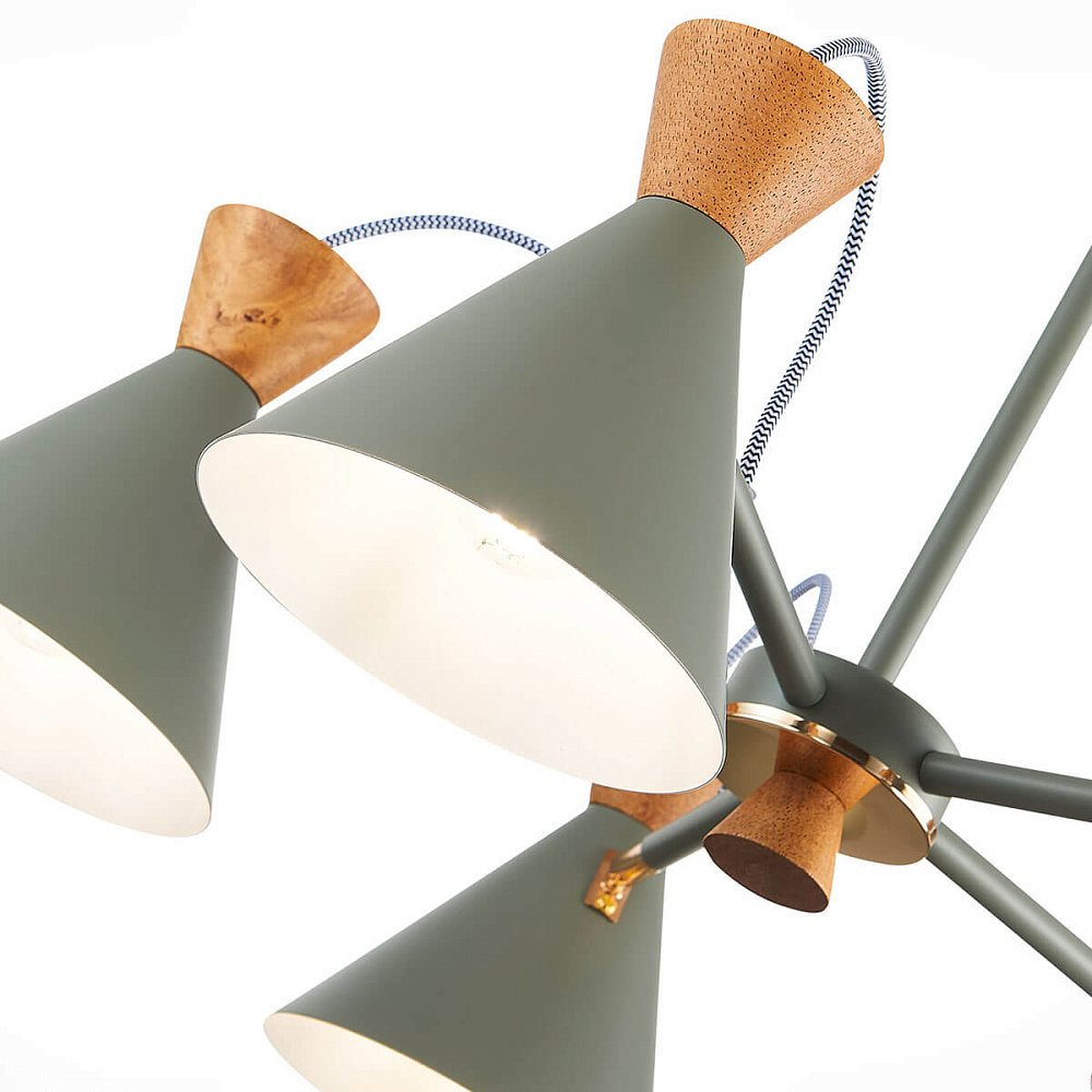 Люстра ST-Luce SLE125112-05 потолочная Серый /Золото/Темное дерево от гипермаркета ТАТАЕВ