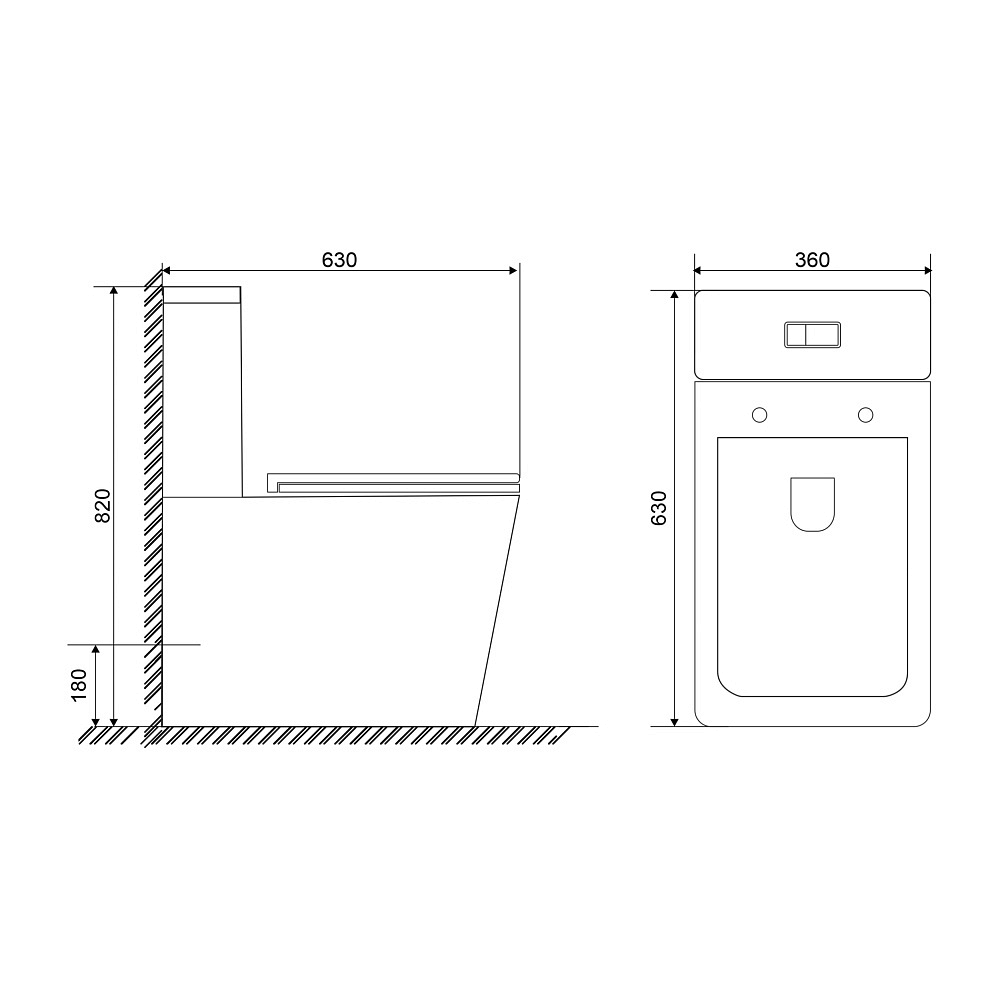 картинка Унитаз Cube 3 с крышкой Soft-close безободковый Sole 