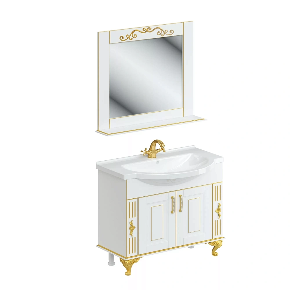 картинка Комплект Николь 100 Ral 9003 патина серебро ум. Эльбрус 100 Даниэла-Аква 