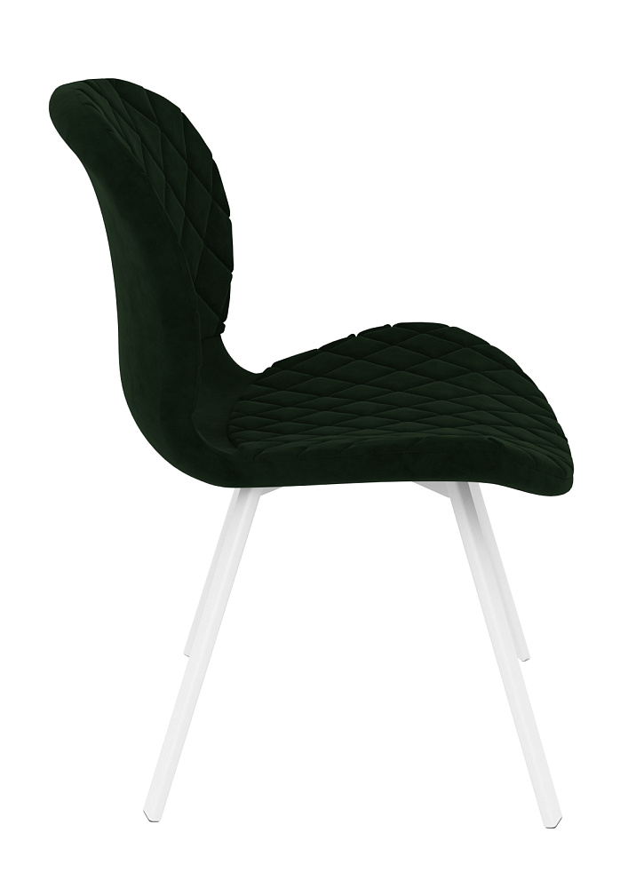 картинка Стул Руза черный сиденье ткань велюр 24 темно-зеленый 