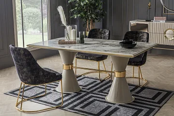 картинка Стол обеденный Emirgan Dining Table Weltew  являющийся официальным дистрибьютором в России 
