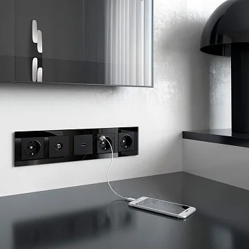 картинка Розетка ТВ оконечная черный матовый WL08-TV W1183008 Werkel 029881 051612  являющийся официальным дистрибьютором в России 