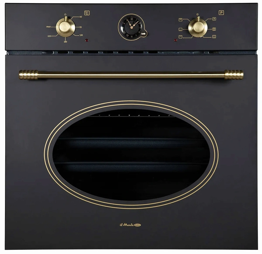 картинка Духовой шкаф электрический Il Monte BO-70 AN black rustico 