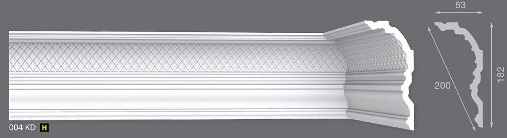 картинка Плинтус потолочный 004KD/15шт 